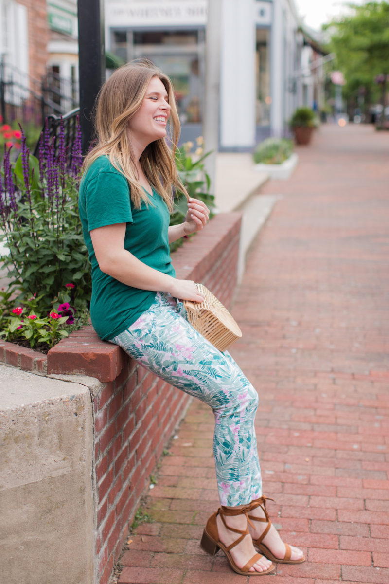 Palm Print Pants