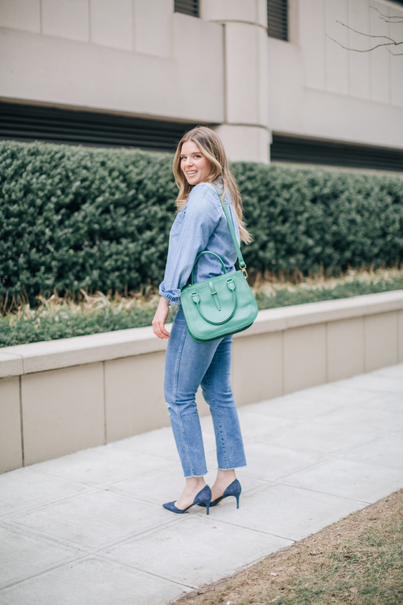 Emily Lucille Green Bag - Fossil Ryder Satchel