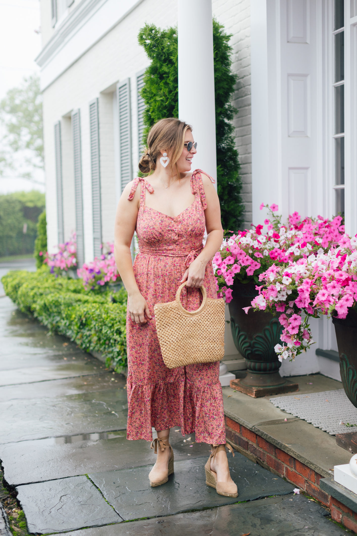 J.Crew Button-front midi dress with ruffle hem in soft rayon